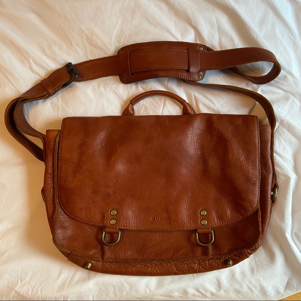 Leather messenger bag / satchel - Large